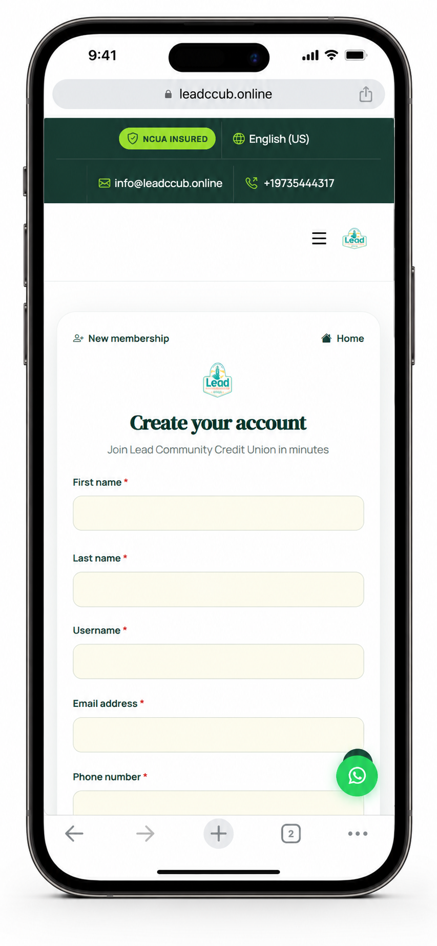 Member using Lead Community mobile banking